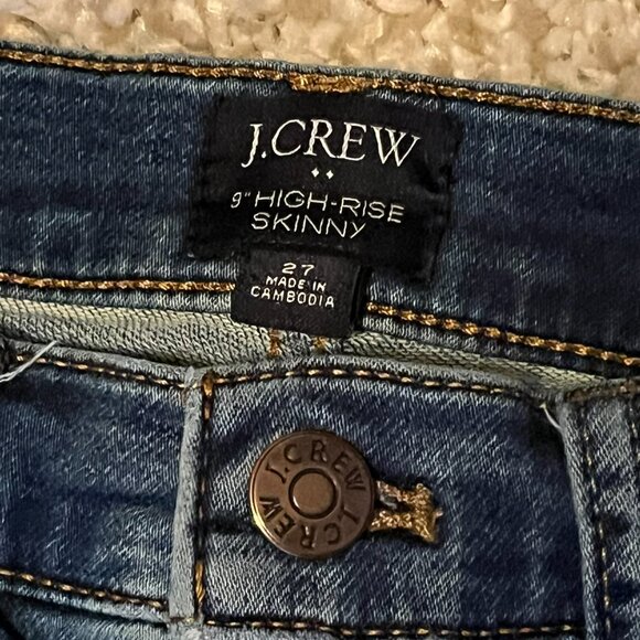 J. Crew 9" High-Rise Skinny Jeans size 27, Inseam 23 - Picture 4 of 11